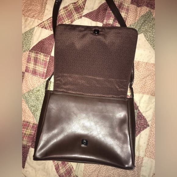 Vintage Liz Claiborne Brown Shoulder Bag - Picture 2 of 11